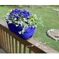 thumbnail image 3 of Bloomers Railing Planter with Drainage Holes – 24" Weatherproof Resin Planter – Cobalt Blue, 3 of 9