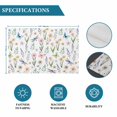 thumbnail image 6 of Spring Floral Placemats Set of 6, Elegant Pastoral Flowers Dragonfly Watercolor Placemats for Dining Table, Place Mats for Kitchen Tabletop, Waterproof Wipeable Dining Table Mats Set, 6 of 9
