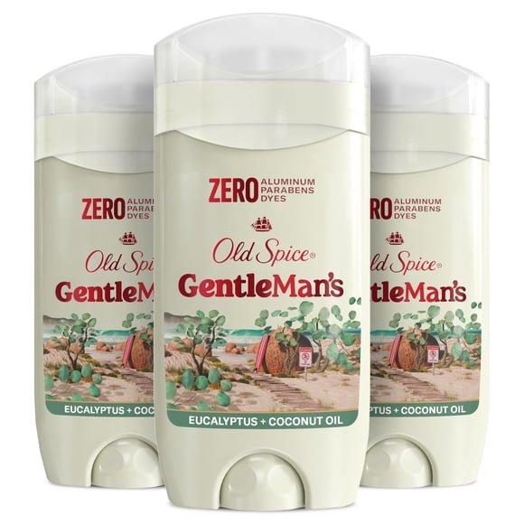 Old Spice Aluminum Free Men's Deodorant, 24/7 Odor Protection, Eucalyptus with Coconut Oil, 3.0oz (Pack of 3)