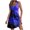 Blue, variant on WFJCJPAF 2025 New Halloween Halloween Dresses for Women Plus Size 26 Summer,Women's Summer Comfort Fashion Printing Pocket Sleeveless V-Neck Dress - Purple S