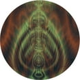 thumbnail image 1 of Ahgly Tapis Rond Lavable en Machine Intérieur Transitionnel Vert Fougère, 4 Pieds Rond, 1 of 7