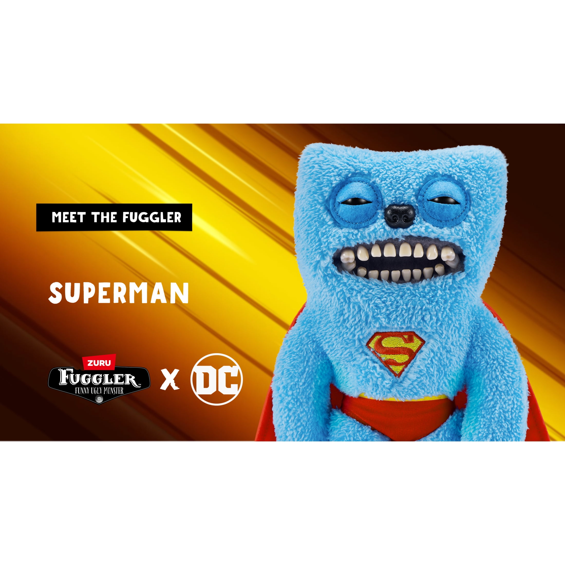 Fuggler x DC 9 inch DC Comics (Superman), Funny Ugly Monster Soft Plush Collectible Toy by ZURU