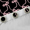 thumbnail image 4 of jejeloiu Ribbon Bow Tie Black Out Curtains,Princess Bowtie Bowknot Curtains Pack of 2 (42x63 Each),Pink Black Bedroom Curtains,Lightweight Room Decorative, 4 of 6