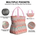 thumbnail image 3 of Boho Bohemia Pioneer Flower Drawstring Lunch Bag Women - Drawstring Lunch Bag Insulated for Work Office - Stain-Resistant Large Lunchbags for Women with Multi-Pockets, 3 of 6