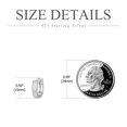 thumbnail image 2 of TANGPOET Viking Earrings Men Silver Hoop Earrings Men Viking Jewelry, 2 of 6