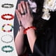 thumbnail image 1 of Pulseras ajustables de pareja turquesa - Set a juego tejido a mano para hombres y mujeres, longitud ajustable de 20 cm, 1 of 1