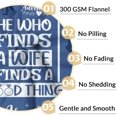 thumbnail image 5 of Wedding Throw Blanket - Soft, Fuzzy & Warm - 40x50 Inches Marriage Prayer Blankets for Bride, Groom - Blue Modern Throws Gifts for Newlywed Couples, 5 of 6