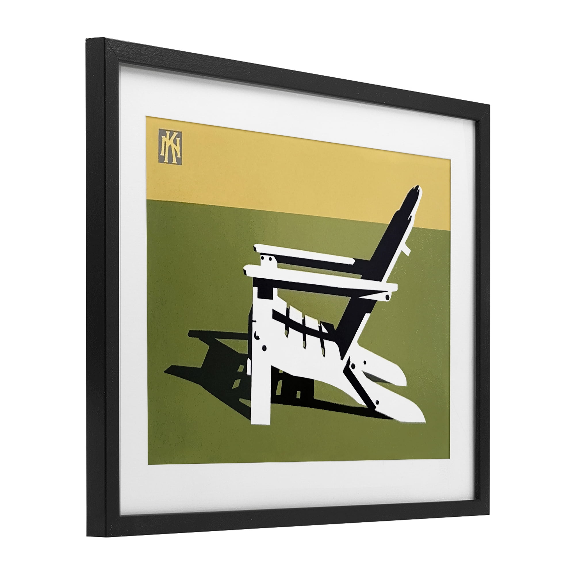 Stupell Industries Minimal Sunlit Lounge Chair Black Framed Print Under Glass, design by Jadei Graphics