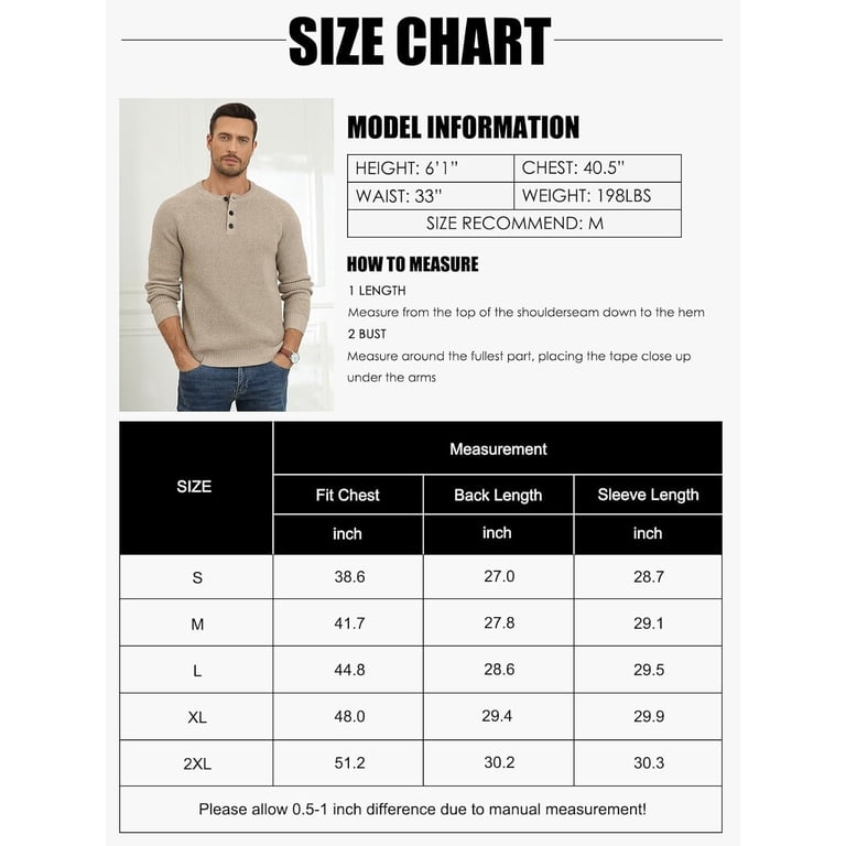 QDG Men's Henley Waffle Knit Pullover Sweater photo 5