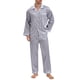 thumbnail image 2 of INSPIRAR CHIC Conjunto de Pijamas de 2 Piezas para Hombre, Camisón de Botones con Estampado, Patrón Casual, Color Gris Plateado, 2 of 6