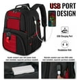 thumbnail image 3 of Mochila para portátil YOREPEK 18.4 con puerto de carga USB rojo 54L, 3 of 8