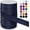 Dark Blue, variant on Satin Bias Tape Double Fold 2/5 Inch x 55 Yards, for Sewing, Polyester Quilt Binding Tape, Piping Trim Fabric Hemming, Seaming, DIY Crafts (White) White inch Yards