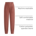 thumbnail image 4 of Pantalones PRETTYGARDEN 2025 de tiro alto tobilleros color rojo óxido talla S, 4 of 9