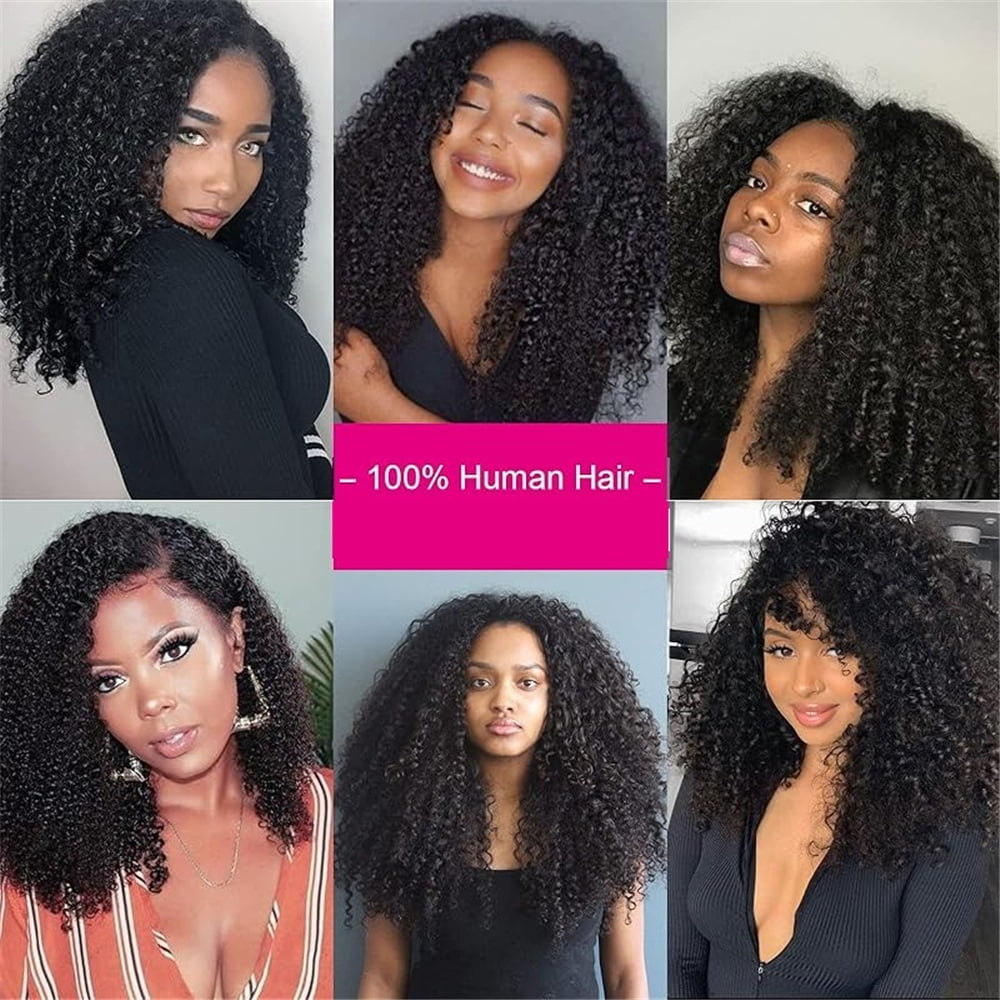 Afro Kinky Curly Clip in Hair Extensions Human Hair Clip in Extensions 8pcs 120g/set Brazilian Remy Hair Curly Hair Clip Ins for Black Women