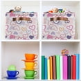 thumbnail image 7 of Coolnut Valentine's Day Heart Storage Basket with Handles Collapsible Storage Bins Canvas Fabric Storage Organizer for Shelves Closet Bedroom Living Room 1Pack Decor Gifts, 7 of 7