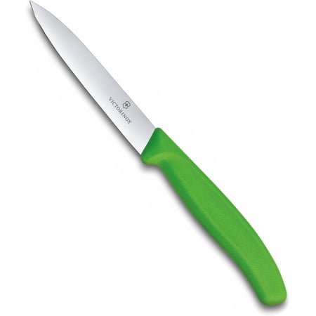 Victorinox Swiss Classic, paring knife, 10cm, straight, pointed tip, green