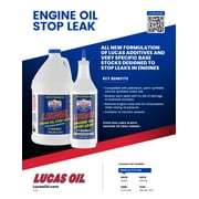Lucas Oil 10278 Engine Oil Stop Leak - 1 Quart Automotive Additive
