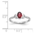 thumbnail image 3 of Auriga Fine Jewelry 10K White Gold Garnet and Diamond Ring for Women Size- 7, 3 of 6