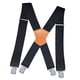 thumbnail image 2 of Tirantes para hombre resistentes con 4 clips y forma para bodas, uso informal y laboral. Marrón Negro, 2 of 9