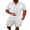White, variant on LYMAYTER Men's Casual Shirt   Short Sets Summer Vacation Beach Combo Suits 2-Piece