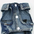 thumbnail image 6 of Small Medium Dog Puppy Denim Jacket With Comfort Lapel And D-Ring Leash Attachment Lightweight Breathable Denim For All Occasions Daily Wear Outdoor Walking Party Beach, 6 of 6