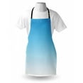 thumbnail image 3 of Ombre Apron Skyscapee in the Spring View Tropical Blue Inspired Vivid Colored Modern Design Print, Unisex Kitchen Bib Apron with Adjustable Neck for Cooking Baking Gardening, Blue White, by Ambesonne, 3 of 3