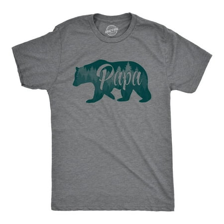 mens papa bear funny shirts for dads gift idea novelty tees family t shirt (trees) - xxl