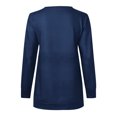 thumbnail image 5 of Yuyuzo Tunic Tops for Women Long Sleeve Pullover Round Neck Half Zipper Solid Color Fall Top Blouses, 5 of 5