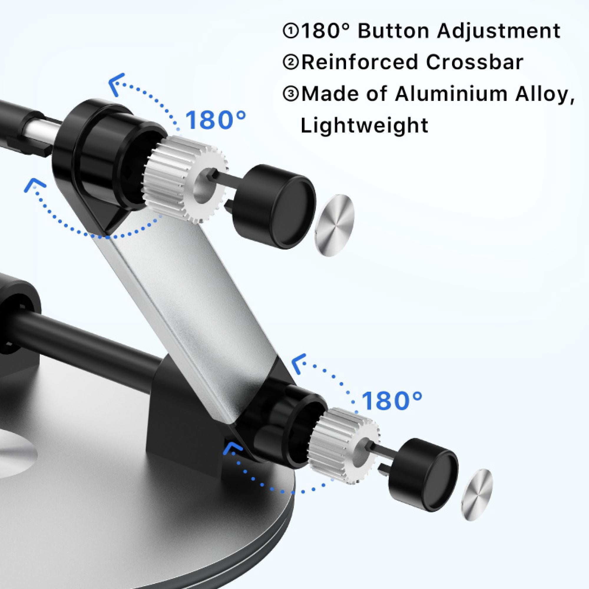 Adjustable Ergonomic Laptop Stand with One-Button Angle Control – Supports Up to 17” Laptops & Tablets, Heavy-Duty Aluminum, Foldable & Portable, Holds Up to 44 lbs