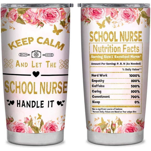 School Nurse Gifts for Women, Ideal for New Nurses, Nursing School Graduates, Nurses Week, Appreciation, Nurse Accessories for Work - 20oz Tumbler