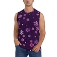 thumbnail image 1 of Balery Purple Snow Flakes Camisetas sin mangas para hombre, absorbe la humedad y protege contra el mal olor.-Small, 1 of 7