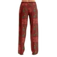 thumbnail image 7 of Adult Fashion Loose Christmas Print Casual Pants with Drawstring Elastic Waist, Comfortable Sleepwear and Loungewear Trousers for Home Use,Deep Red,XL, 7 of 7