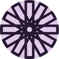 thumbnail image 1 of Ahgly Tapis Rond Lavable en Machine Intérieur Transitionnel Fleur Rose, 6 Pieds Rond, 1 of 7