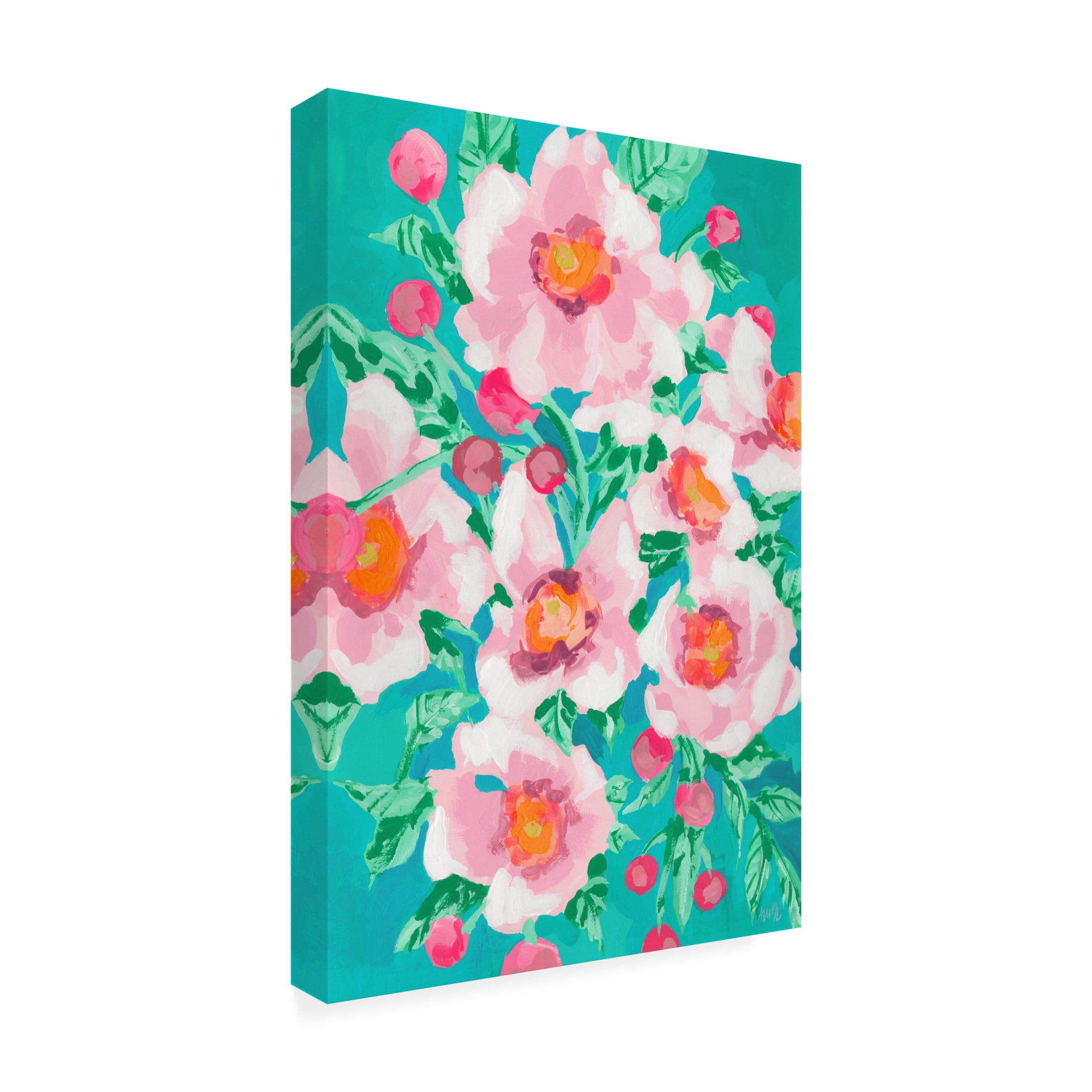 Trademark Fine Art Ania Zwara Anemones With Pink Fruits Canvas Wall Art