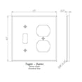 thumbnail image 3 of Walnut Travertine Toggle Duplex Switch Wall Plate / Switch Plate / Cover - Honed, 3 of 6