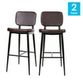 thumbnail image 7 of Flash Furniture Kenzie Collection 31"H Square Adjustable Mid Back Barstool, Brown, 7 of 7