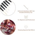 thumbnail image 3 of 6/9/12/15/18/24 mm Pinceau Nail Art Ongles Professionnel Tres Ultr, 3 of 5