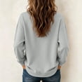 thumbnail image 4 of Stralyhd Sweatshirt for Women Oversized Long Sleeve Crew Neck Shirts Winter Casual Fashion Pullover Tops Stretchy Loose Fit Outfits Clothes Basic Lounge Wear Gray XL, 4 of 7