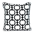 thumbnail image 2 of Nassau Collection Geometric Square Cotton Throw Pillow - 20" - Black and White, 2 of 5