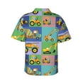thumbnail image 3 of Bixox Men's Hawaiian Shirts Men's Construction Machinery Print Short-Sleeve Shirt-3X-Large, 3 of 8