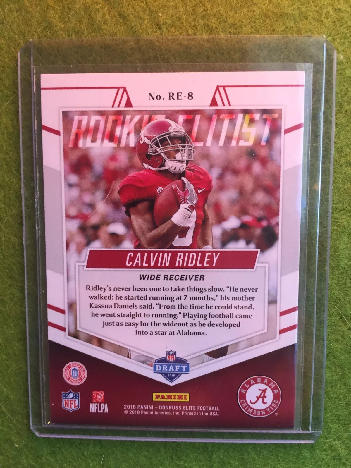 CALVIN RIDLEY ROOKIE CARD RC PRIZM REFRACTOR SP 2018 Elite Football ELITIST #RE8