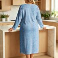 thumbnail image 6 of Edvintorg Womens Night Shirts for Sleeping Floral Printed Pajama Dress Long Sleeve Sleep Shirts Crew Neck Nightwear Plus Size Women's Clothes Multicolor XL, 6 of 7