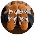 thumbnail image 3 of 5 Pair Fuzzy Crew Socks Cute Pattern Fleece Winter Socks Fluffy Slipper Socks, 3 of 10