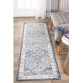 thumbnail image 6 of World Rug Gallery Vintage Oriental Distressed Medallion Blue 2' x 7' Runner Rug, 6 of 7