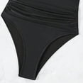 thumbnail image 4 of MSJUHEG Tie Side,One Piece Bathing Suit for Women,Ribbed One Piece Swimsuits for Women,V Neck,Push Up Bathing Suits for Women,High Waisted Bikini Sets for Women,Bathing Suit Monokini Black L, 4 of 4