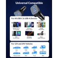 thumbnail image 4 of Cargador de coche USB C TIBEITA de 90 W superrápido de 4 puertos para iPhone, 4 of 8