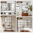 thumbnail image 4 of Wall Mirror 30" x 55", Window Pane Grid Mirror Modern Style for Bedroom, Living Room, Bathroom, Rectangular Black Aluminum Framed, 4 of 8