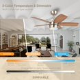 thumbnail image 3 of Ventilador de techo Vagizm de 91 cm con luz y control remoto, 3 of 6