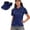 Blue Glitter, variant on Heart Polka Dots Women's Golf Shirt and Sun Visor Hat Set Short Sleeve Quick Dry Moisture Wicking UV Protection Adjustable Sun Visor for Golf Tennis Outdoor Sports