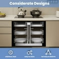 thumbnail image 4 of Kitchen Cabinet Storage Organizer, Pantry Slide Out Shelves, 3 Tier Adjustable Rack, Pots,Dishes, Drinks Storage, Utensil storage, Durable Steel Frame, 4 of 9
